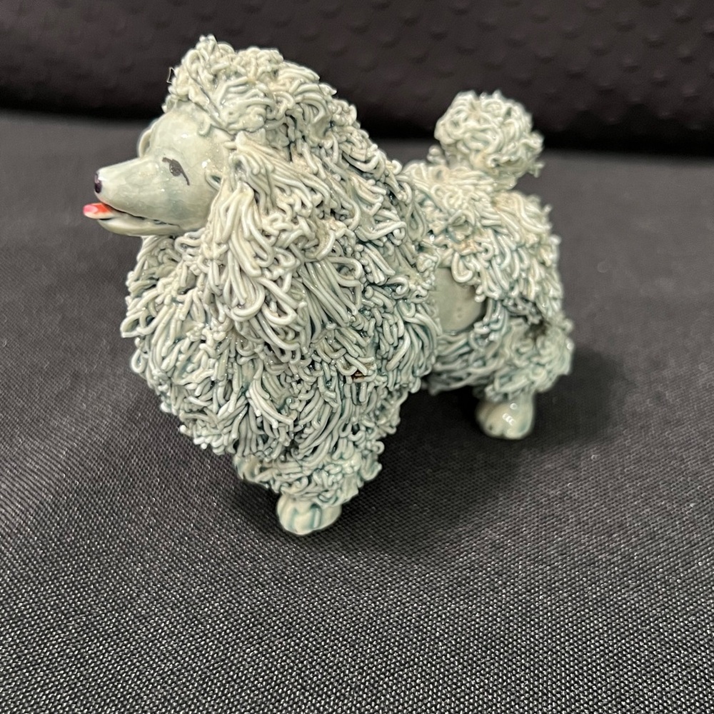 Vintage Gray Spaghetti Poodle Figurine